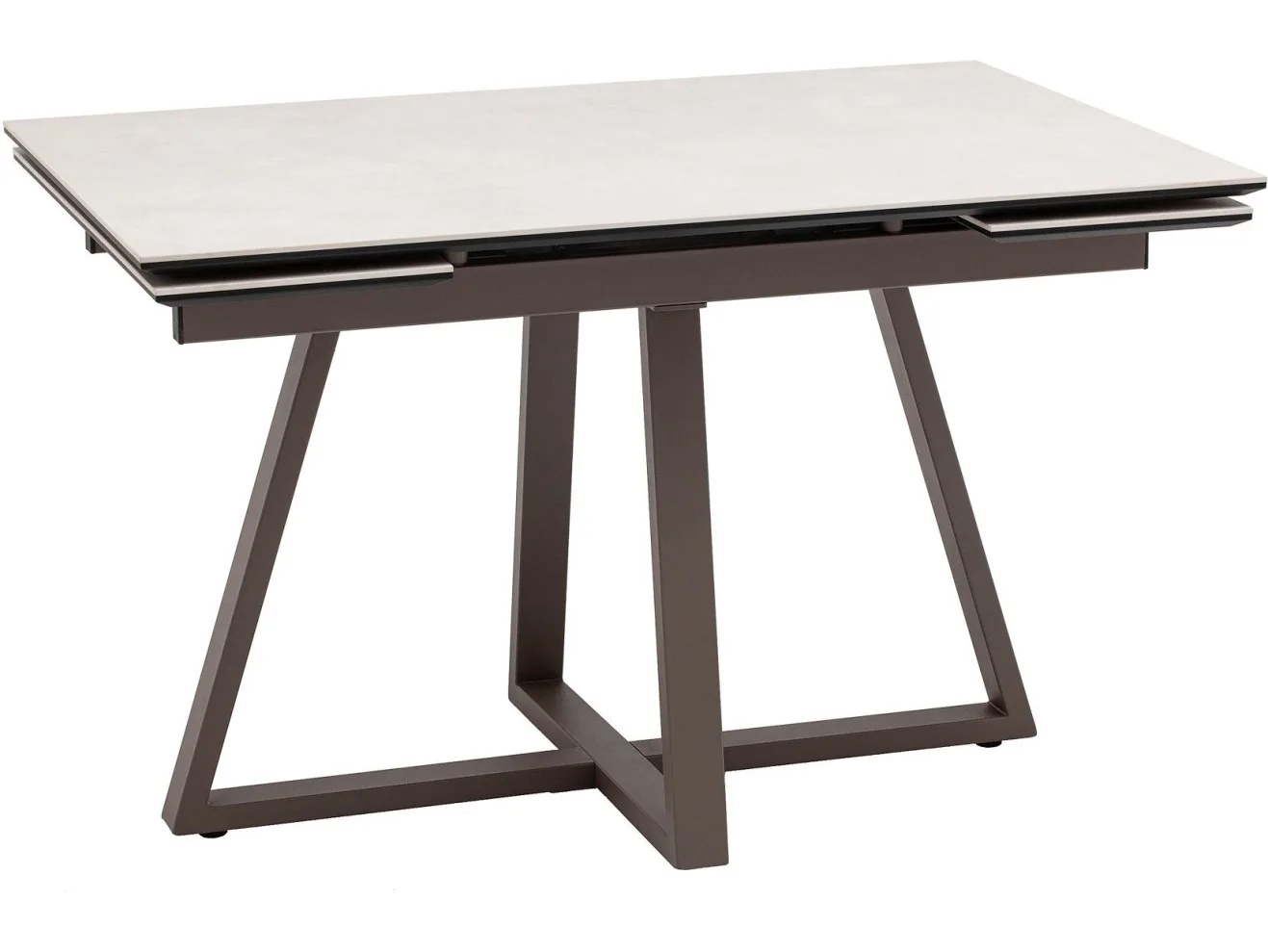 Стол обеденный STOOL GROUP Керас 120-180*80 Carmen light grey, подстолье коричневое арт. 3371808303