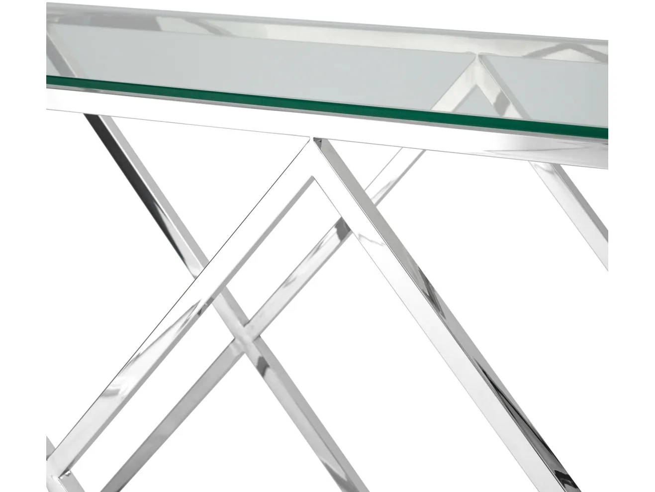 Консоль Stool Group ИНСИГНИЯ 120х40 Прозрачное стекло/Сталь серебро арт. 0195137403