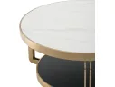 Стол журнальный STOOL GROUP Калисто 90*90 Светлая и темная керамика, сталь шампань арт. 9649550601