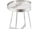 Журнальный столик STOOL GROUP Гера 50*50 Белая керамика, сталь серебро арт. 7265529601
