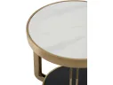 Стол журнальный STOOL GROUP Калисто 55*55 Светлая и темная керамика, сталь шампань арт. 1004389601