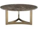 Стол журнальный STOOL GROUP Кассия 90*90 Темная керамика, сталь шампань арт. 6542009802