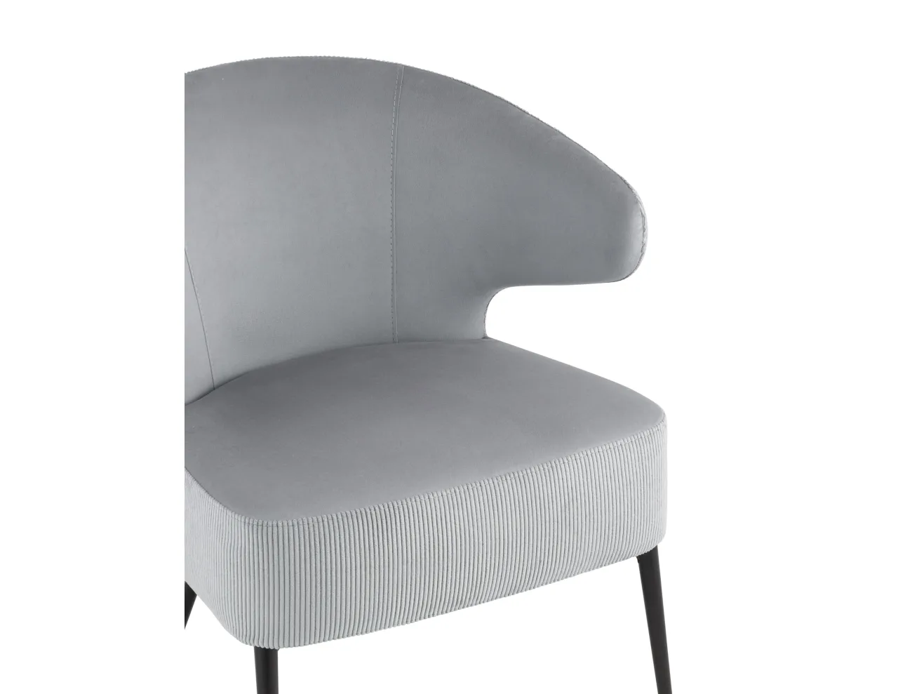 Кресло лаунж STOOL GROUP Royal Stripes Велюр серый арт. 1582617902