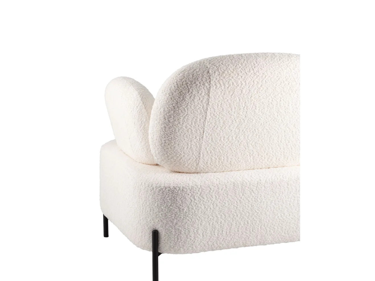 Кресло STOOL GROUP Кэнди с подлокотниками букле белый арт. 9444525506