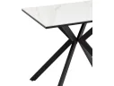 Стол обеденный STOOL GROUP Мармер мини нераскладной 90х60х75 столешница МДФ/керамика Snow white, подстолье металл черный арт. 3771762902