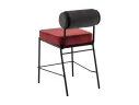 Стул полубарный STOOL GROUP Ponpoun Тёмно-серый, бордо арт. 1082097903