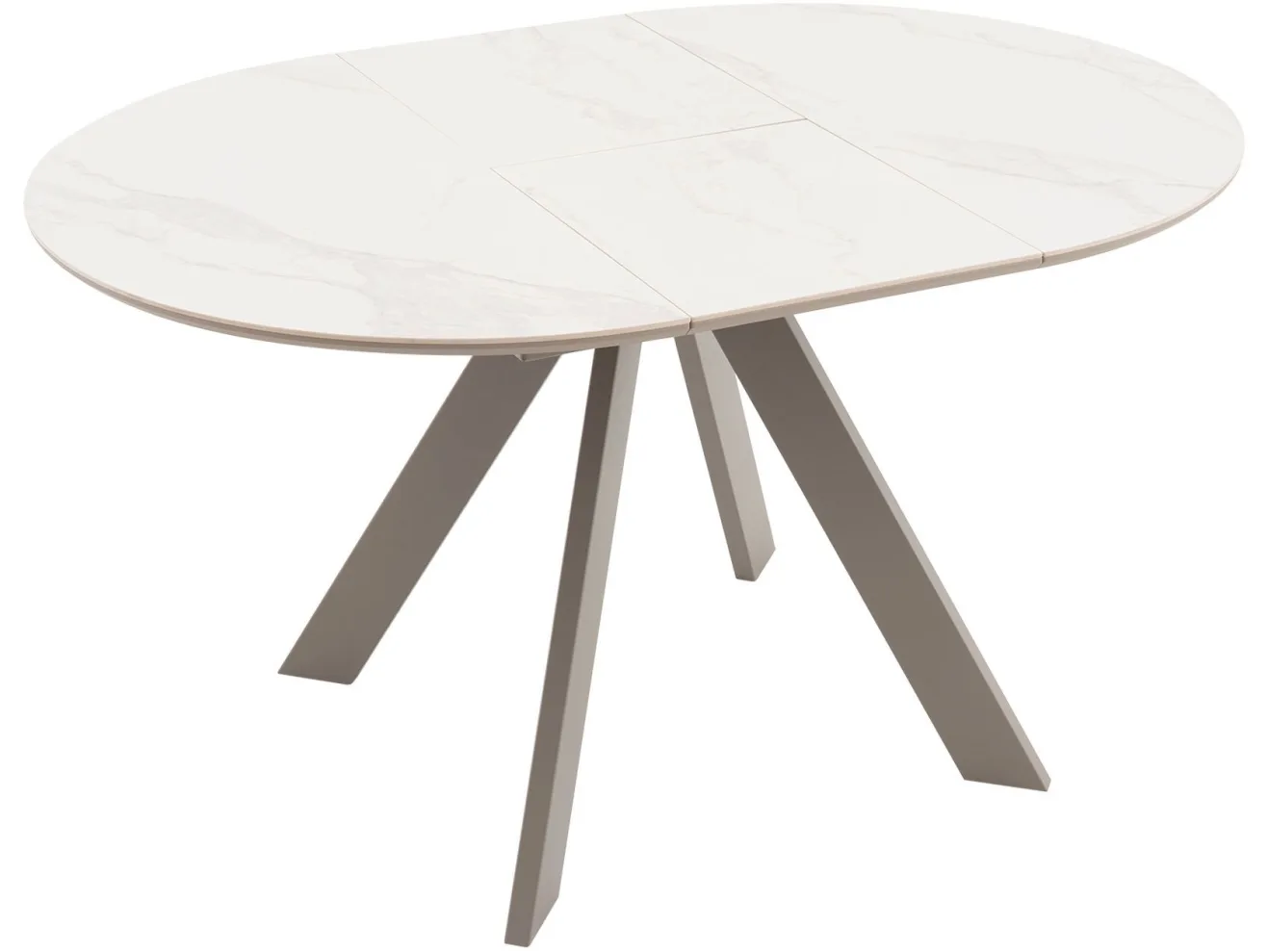 Стол STOOL GROUP Миндель круглый D100 керамика Белый глянец/Латте арт. 8858303401