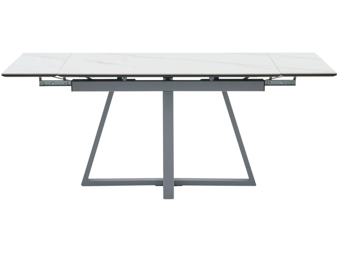 Стол обеденный STOOL GROUP Керас 120-180*80 Snow white, подстолье серое арт. 3371808301