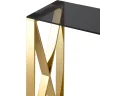 Консоль Stool Group КРОСС 115х30 Стекло smoke/Сталь золото арт. 6789824102