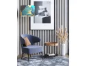 Кресло лаунж STOOL GROUP Royal Stripes Велюр синий арт. 1582617903
