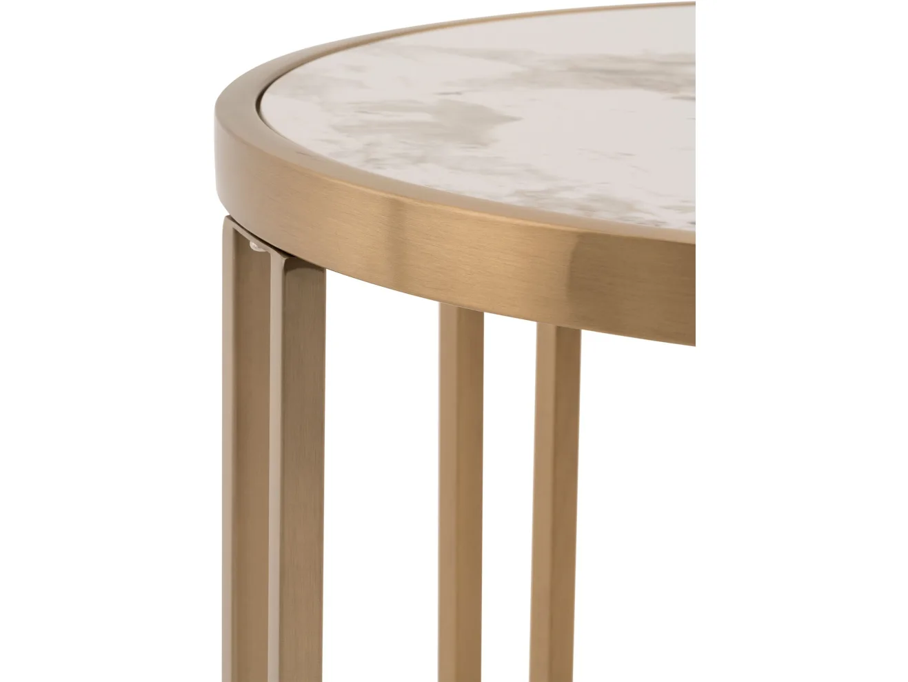 Стол журнальный STOOL GROUP Алиада 55*55 Светлая керамика/шампань арт. 8656458401