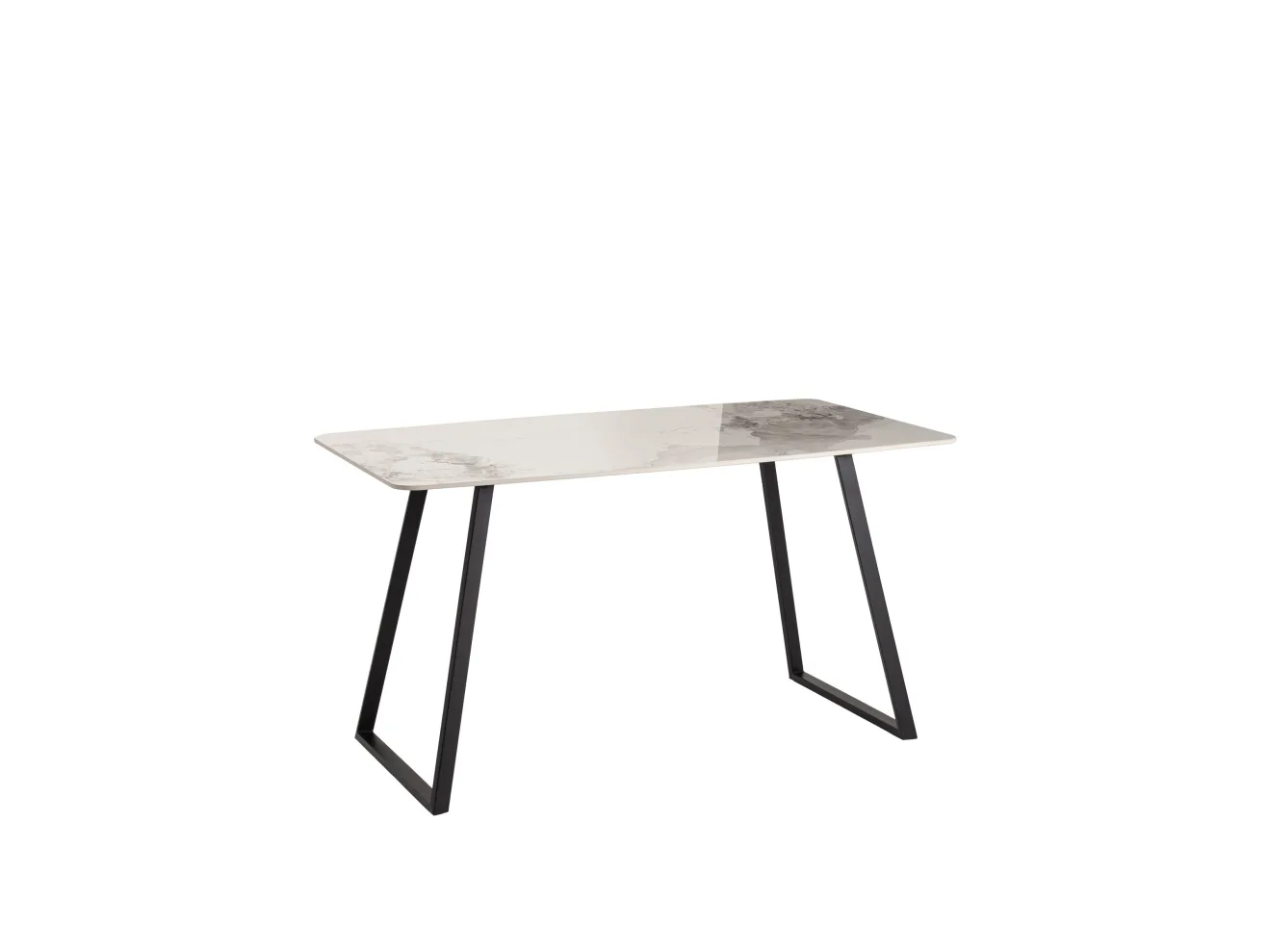Стол обеденный STOOL GROUP Vermont 140*80 Керамика светлая, ножки черные арт. 5221151102