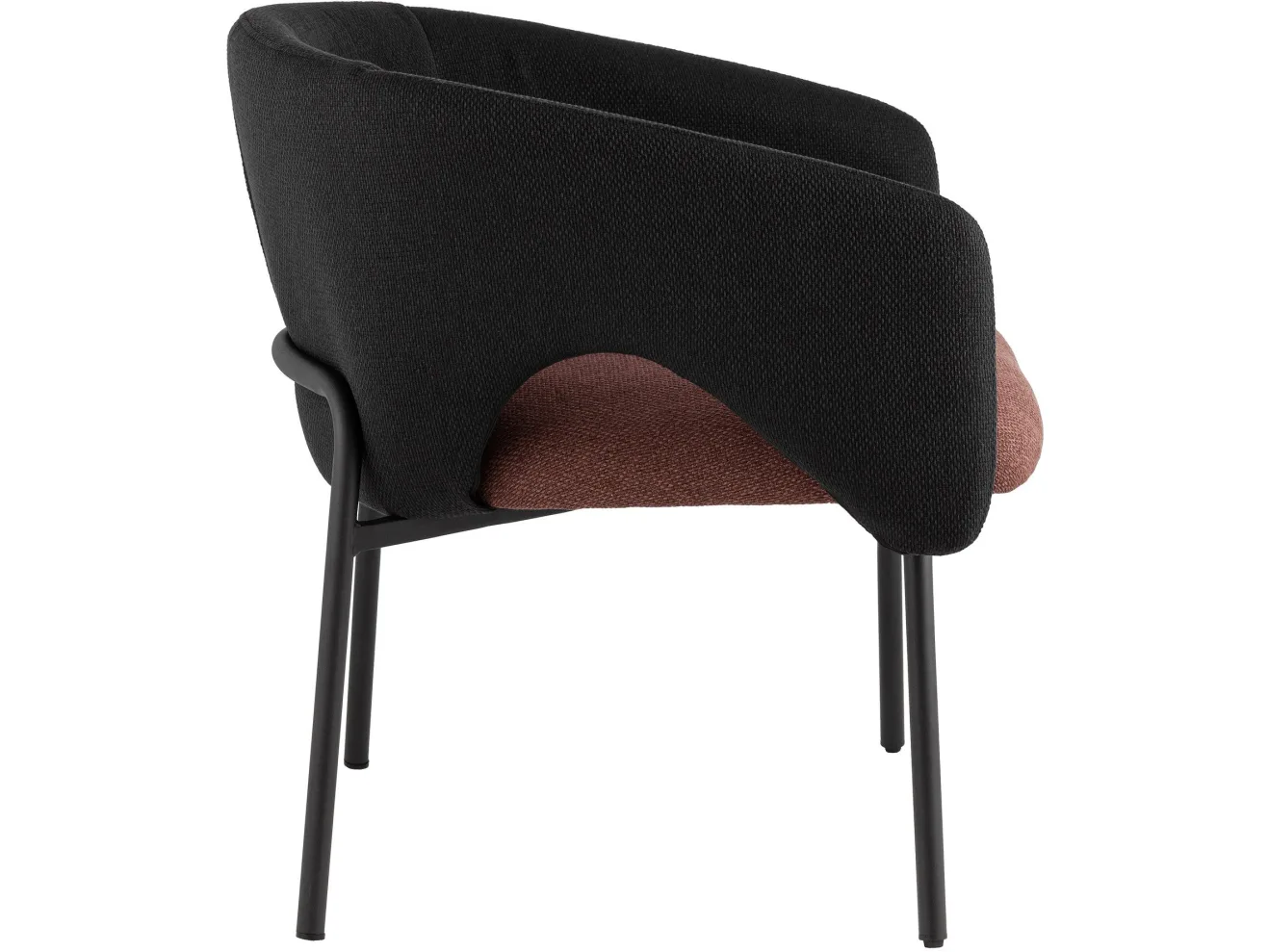 Кресло лаунж STOOL GROUP Afrida Рогожка черный/бордо арт. 2871302604