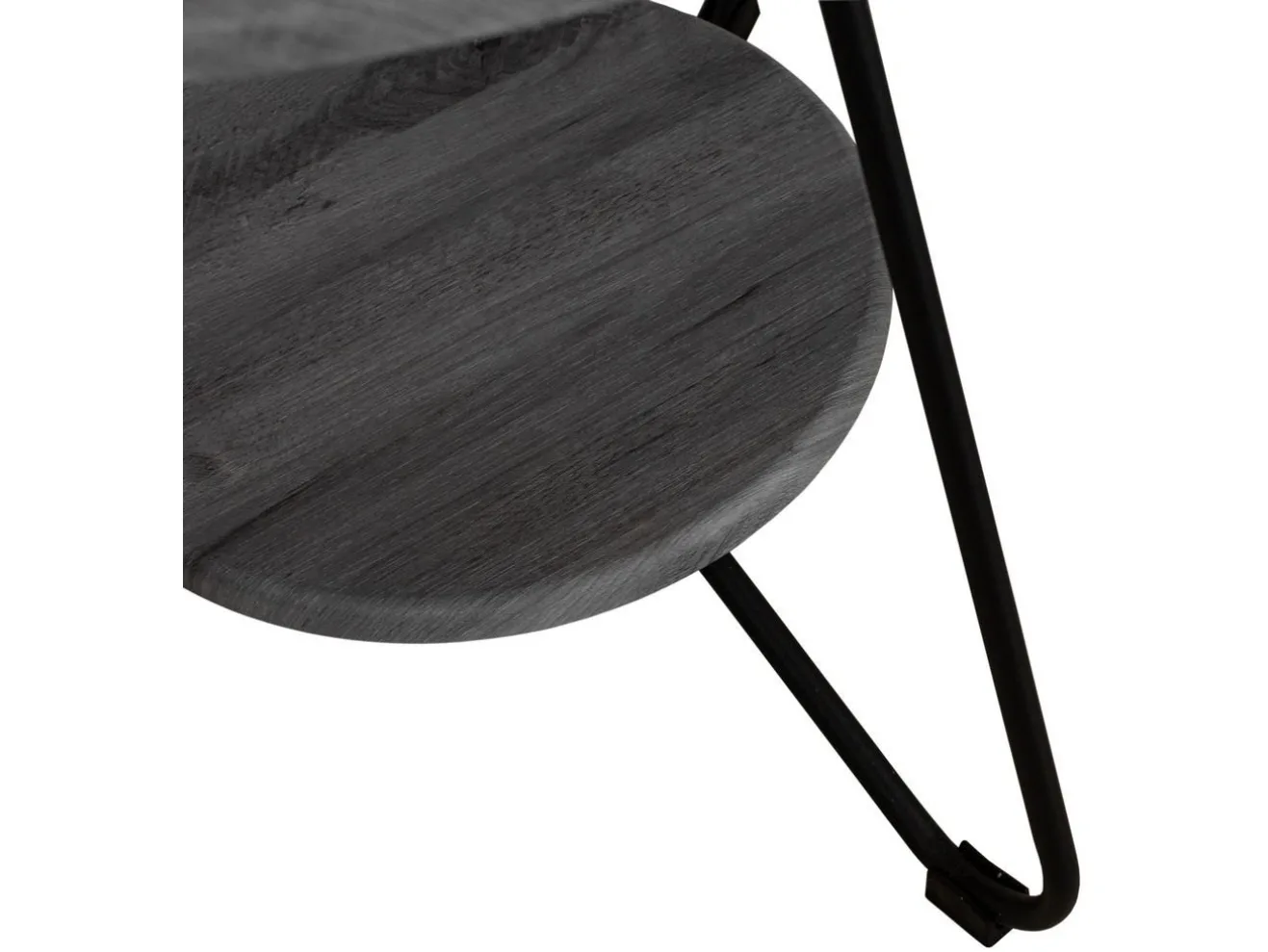 Стол журнальный Мебелик BeautyStyle 38 орех гикори grey/черный арт. 9590180402