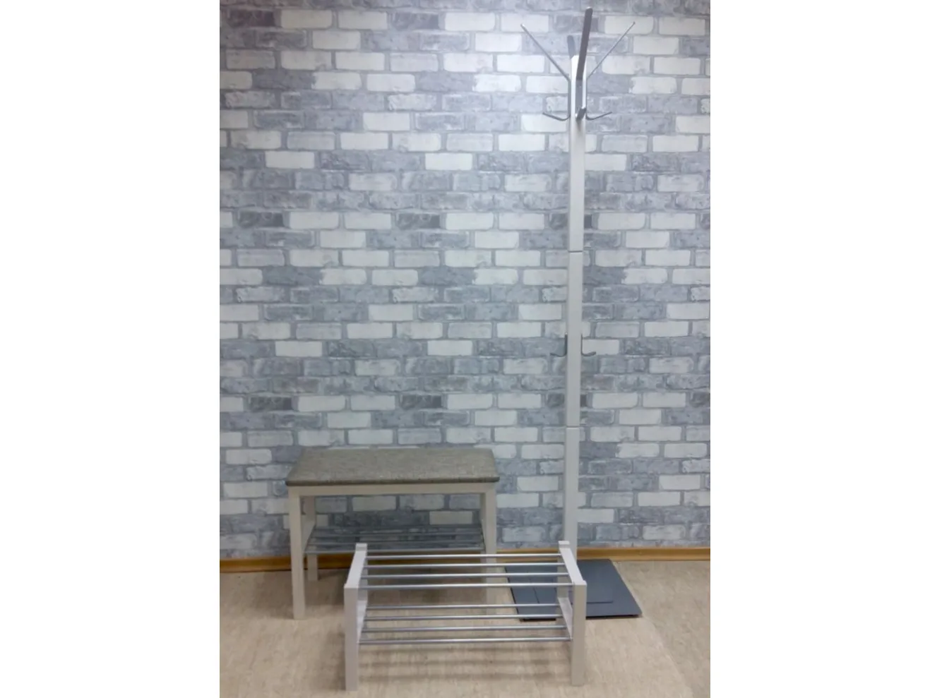 Вешалка Альберо SHT-CR11 беленый/алюм.мет арт. 0882102201