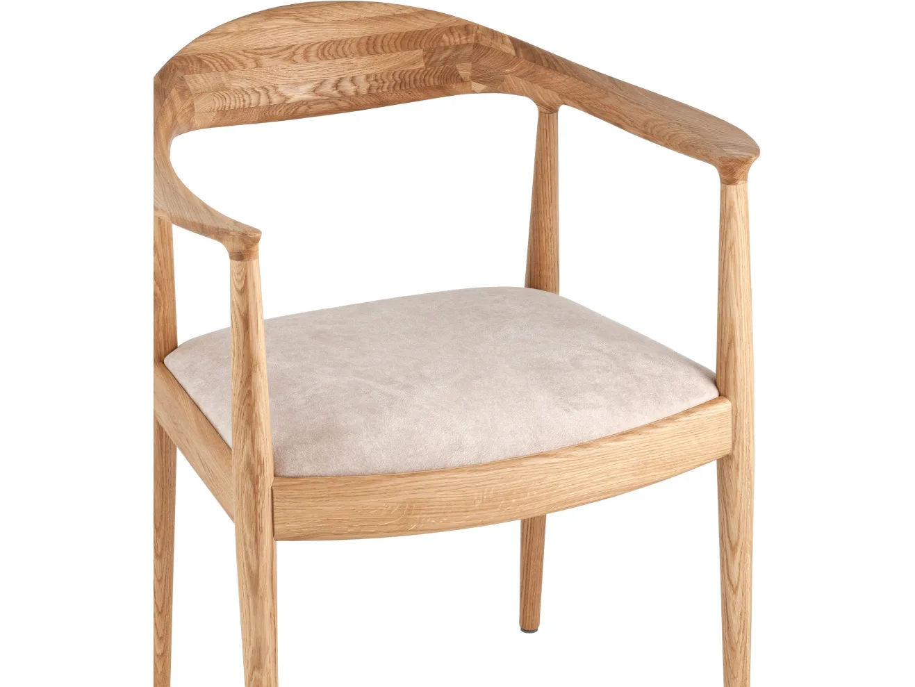 Стул STOOL GROUP Мокку массив дуба Велюр бежевый/Бесцветный матовый арт. 8134014604