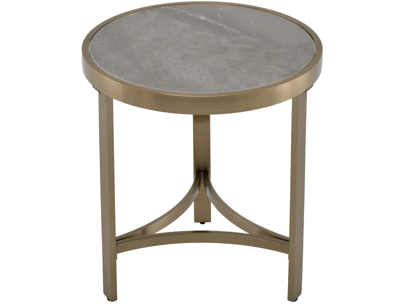 Стол журнальный STOOL GROUP Адриана 50*50 Серая керамика, сталь шампань арт. 1436615602