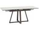 Стол обеденный STOOL GROUP Керас 120-180*80 Carmen light grey, подстолье коричневое арт. 3371808303