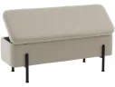Банкетка STOOL GROUP Болейн с ящиком Велюр бежевый, черные ножки арт. 2080726707