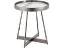 Журнальный столик STOOL GROUP Гера 50*50 Белая керамика, сталь тёмный хром арт. 7265529602
