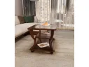 Стол журнальный Калифорния Маэстро+ стекло СЖС-02 орех арт. 3525160905