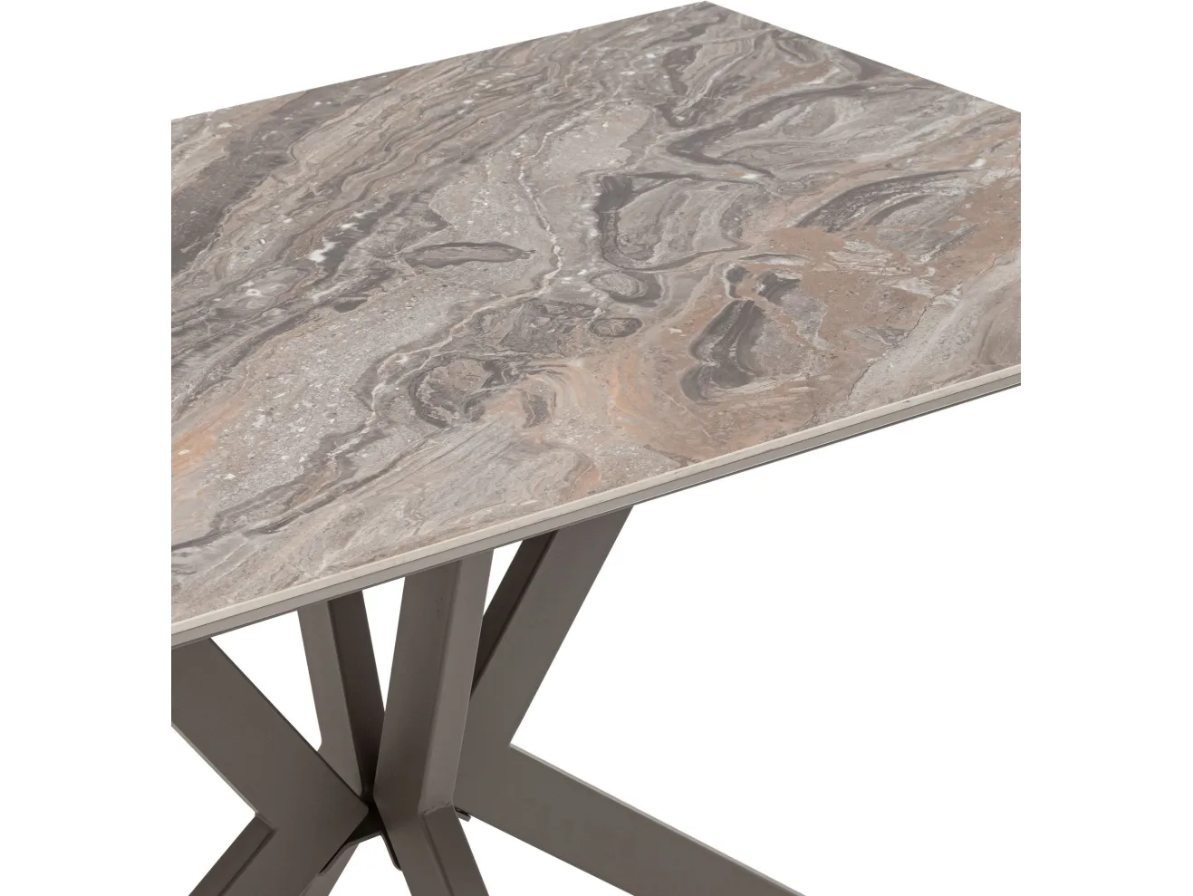 Стол обеденный STOOL GROUP Marmer 120-180/80/76 столешница МДФ16/керамика Ven.Br.Lt, подстолье латте арт. 9635972408