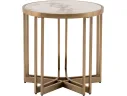 Стол журнальный STOOL GROUP Алиада 55*55 Светлая керамика/шампань арт. 8656458401