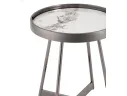 Журнальный столик STOOL GROUP Гера 50*50 Белая керамика, сталь тёмный хром арт. 7265529602