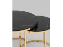 Набор журнальных столиков STOOL GROUP Селена 60 и 45 см Черный мрамор/Золото арт. 9051420902