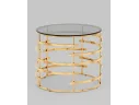 Журнальный столик STOOL GROUP Инфлюэнс 60*60 Стекло smoke/Сталь золото арт. 2977465901