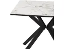 Стол обеденный STOOL GROUP Мармер мини нераскладной 90х60х75 столешница МДФ/керамика Gold jade, подстолье металл черный арт. 3771762904