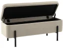 Банкетка STOOL GROUP Болейн с ящиком Велюр бежевый, черные ножки арт. 2080726707
