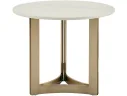 Стол журнальный STOOL GROUP Кассия 60*60 Светлая керамика, сталь шампань арт. 1078097601