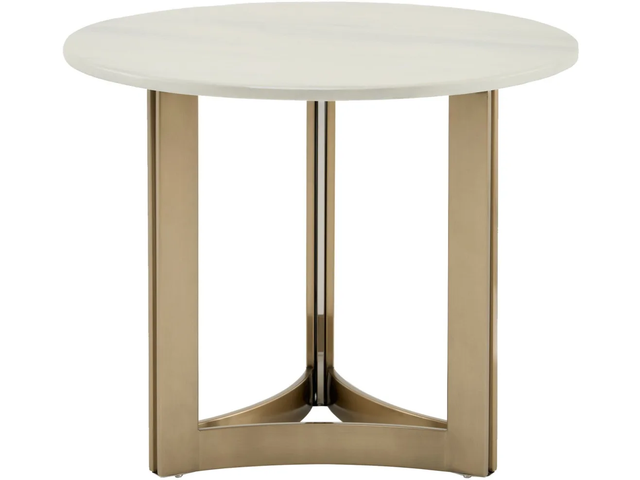Стол журнальный STOOL GROUP Кассия 60*60 Светлая керамика, сталь шампань арт. 1078097601