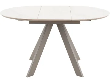 Стол STOOL GROUP Миндель круглый D100 керамика Белый глянец/Латте