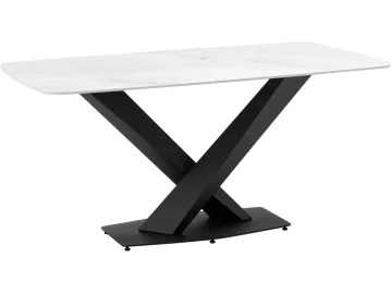 Стол обеденный STOOL GROUP Belle 160х90 белый мрамор