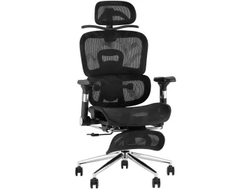 Кресло офисное STOOL GROUP TopChairs Stich с оттоманкой Черный