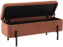 Банкетка STOOL GROUP Болейн с ящиком Велюр терракотовый, черные ножки арт. 2080726709