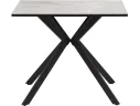 Стол обеденный STOOL GROUP Мармер мини нераскладной 90х60х75 столешница МДФ/керамика It.mid.gray, подстолье металл черный арт. 3771762906