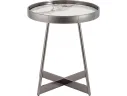 Журнальный столик STOOL GROUP Гера 50*50 Белая керамика, сталь тёмный хром арт. 7265529602