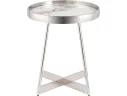 Журнальный столик STOOL GROUP Гера 50*50 Белая керамика, сталь серебро арт. 7265529601