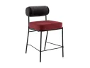 Стул полубарный STOOL GROUP Ponpoun Тёмно-серый, бордо арт. 1082097903