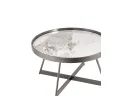 Журнальный столик STOOL GROUP Гера 80*80 Белая керамика, сталь тёмный хром арт. 5772526402