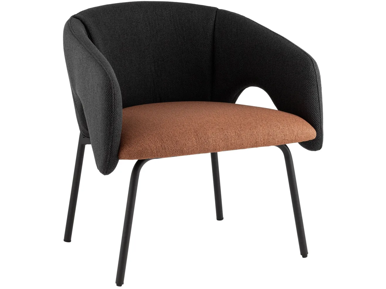 Кресло лаунж STOOL GROUP Afrida Рогожка тёмно-синий/терракот арт. 2871302606