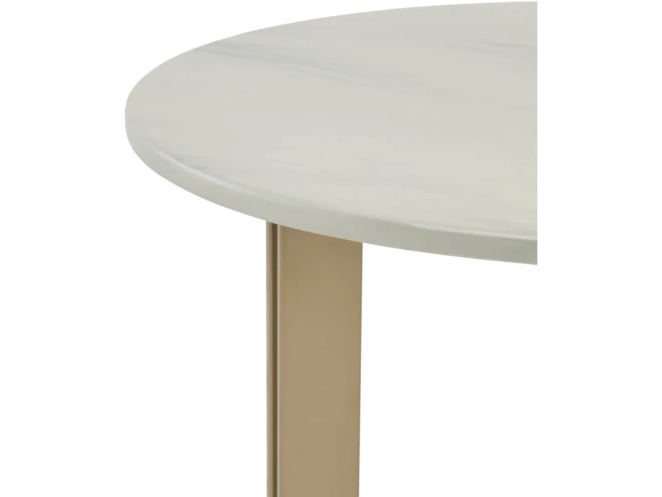 Стол журнальный STOOL GROUP Кассия 60*60 Светлая керамика, сталь шампань арт. 1078097601