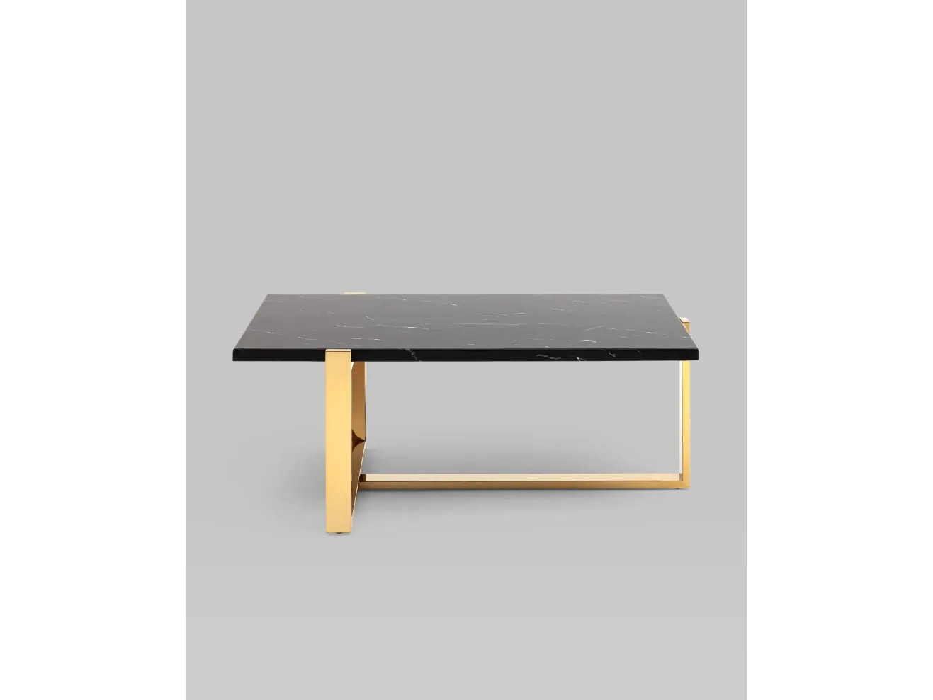 Журнальный столик STOOL GROUP Тоби 109*66 Черный мрамор/Золото арт. 7093821901