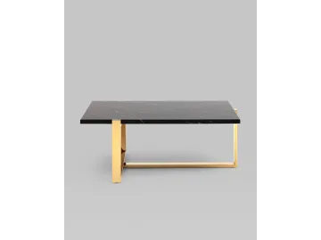 Журнальный столик STOOL GROUP Тоби 109*66 Черный мрамор/Золото