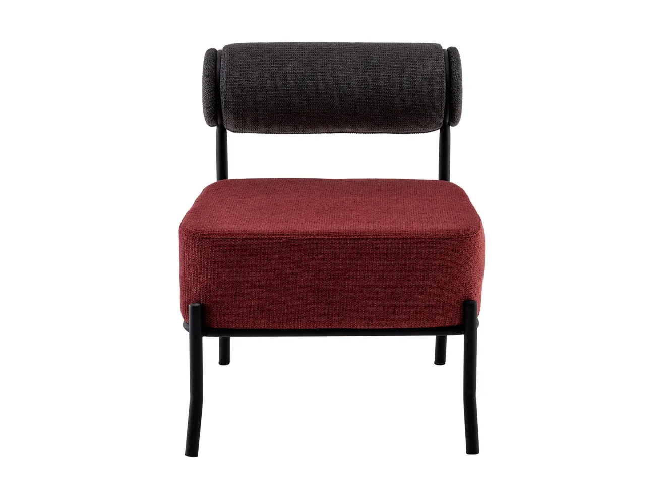 Кресло STOOL GROUP Ponpoun Темно-серый, бордо арт. 2206062203