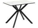 Стол обеденный STOOL GROUP Мармер мини нераскладной 90х60х75 столешница МДФ/керамика Snow white, подстолье металл черный арт. 3771762902