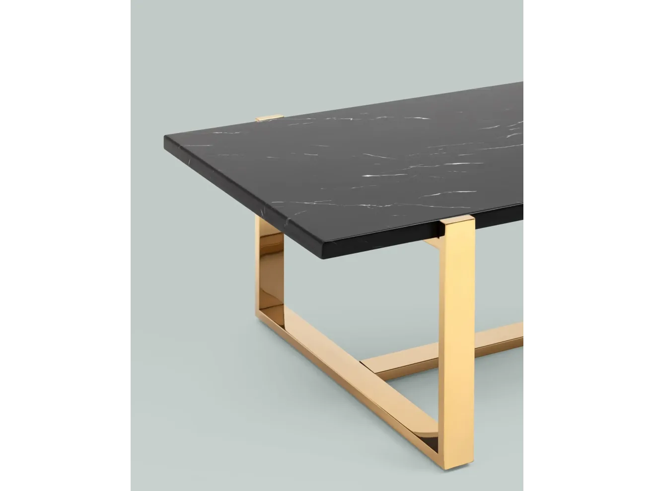 Журнальный столик STOOL GROUP Тоби 109*66 Черный мрамор/Золото арт. 7093821901